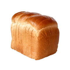 Sliced bread isolated on white background.