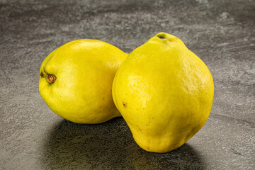 Ripe sweet fresh juicy quince