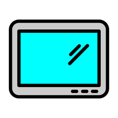 Screen Display Vector Flat Icon Design
