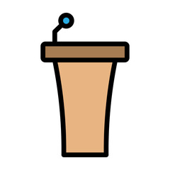 Podium Vector Filled Icon Design