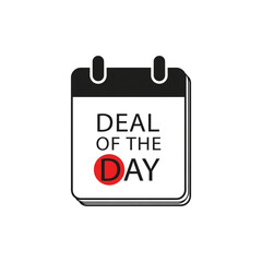 "Deal of the Day" Calendar Page Vector Icon