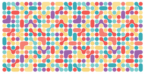 Abstract Metaball Dot Pattern Background – Geometric Molecular Vector Design