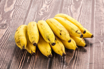 Mini yellow banana fruit heap