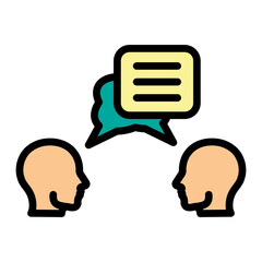 Communication Skills Vector Filled Icon Design