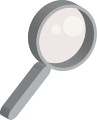 magnifying glass on white background