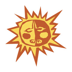 sun cartoon character