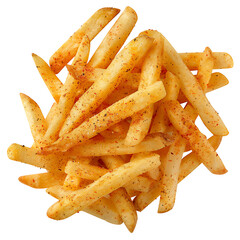 Heap of Golden French Fries with Seasoning