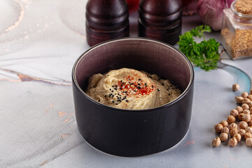 Chickpea vegan hummus dip spread