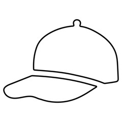 cap icon isolated on white background, vector illustration.
