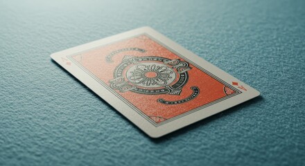 Vintage poker cards and old cash money with antique business currency on a brown background