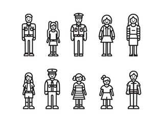 Volunteer Hero Minimalist Line Art