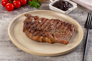 Grilled rib eye beef steak