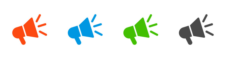 Vector icon for marketing, loudspeaker, announcement, advertising. Solid vector icon.
