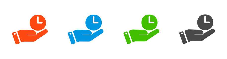 Vector icon for time management. Solid vector icons.