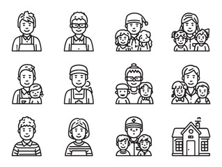 volunteer services minimalist 2d design