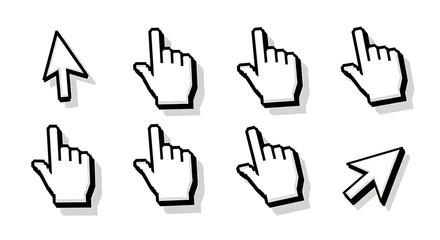 Obraz premium set of hand gestures