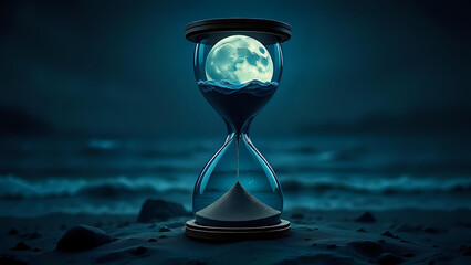 Hourglass on sand I Wall Decor 