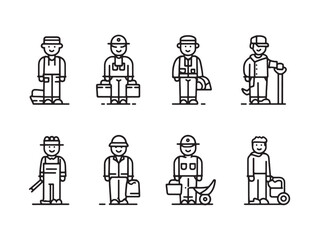 Volunteer Worker Ultra Minimalist 2D Art