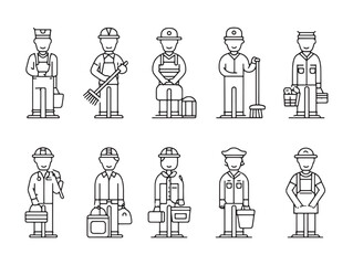 Volunteer Worker Simple 2D Illustration