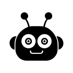 Naklejka premium robot chatbot icon, bot operator vector