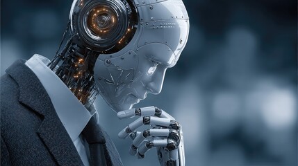 Fototapeta premium AI assistant supports productivity using automation, data analysis, and real-time decision tools helping businessman streamline tasks and enhance work efficiency outcomes.