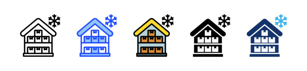 Cold Storage Icon Collection With Multiple Styles