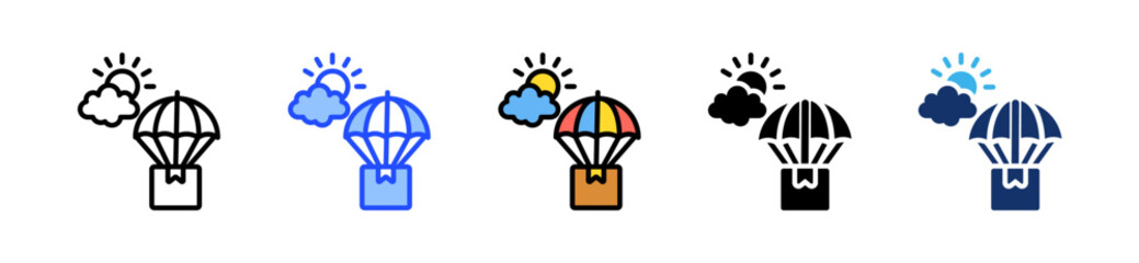 Supply Drop Icon Collection With Multiple Styles