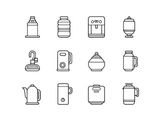 water filter ultra minimalist 2d line art