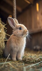 Obraz premium rabbit in a cage