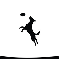 vector silhouette of a dog