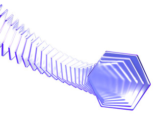 abstract blue purple background, hexagon transparent pattern