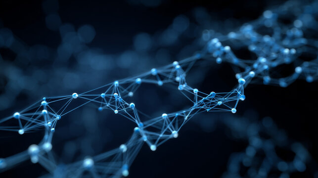 3D graphic of WEB3 emphasizing blockchain-based decentralization and peer-to-peer digital networks