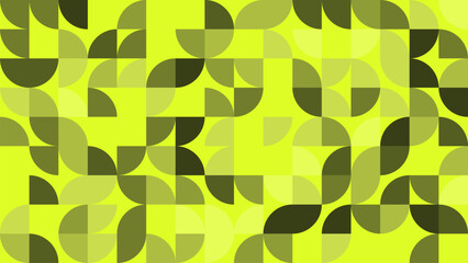 This vibrant abstract design features a lively interplay of geometric shapes in bright yellow and green tones. Perfect for modern aesthetics.
