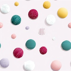 Creative pattern design featuring colorful dots studio setting graphic art minimalist environment top-down perspective