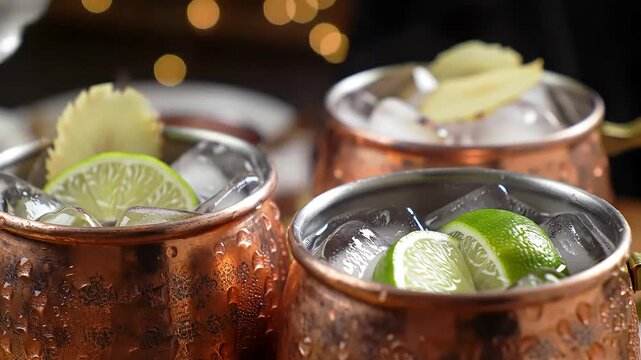 Refreshing Copper Mug Cocktails A Close-Up Look