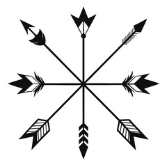 Boho Arrows Set vector clean black silhouette design white background