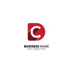 Modern DC Letter Logo. Minimalist Tech Branding Symbol with Interlocking Letters.