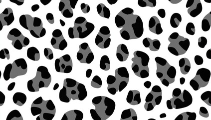 Leopard skin pattern, leopard print background with animal fur texture for design and fashion concept. Vector illustration of leopard spots on fabric.