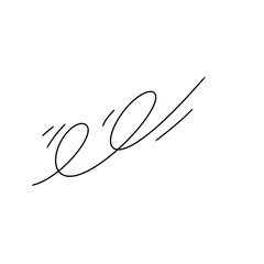 Fototapeta premium Modern minimalist sketch of a swooping shape with dynamic flow on transparent background