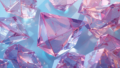 Sparkling Pink Gemstones  Crystal Background  Luxury  Precious  Facets  Shine  Gem  Diamon