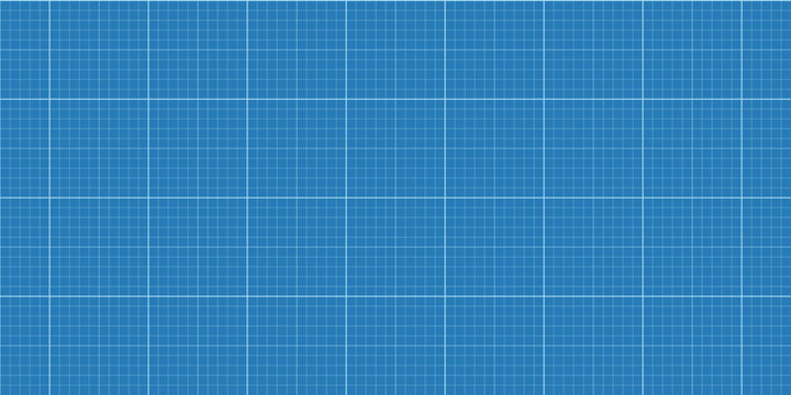 Gridpaper blueprint blue graph for plotting technical data and drafting blue squared sheets. Measurement for millimeter charts. Ideal plan for mapping precision.