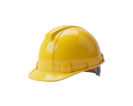 Yellow Hard Hat Construction Safety Equipment Protective Gear for Builders and Contractors on transparent background