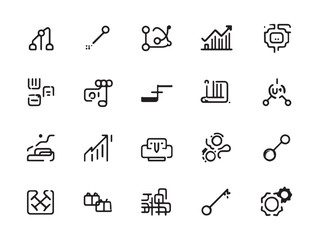 Workflow Diagram Simple Line Set