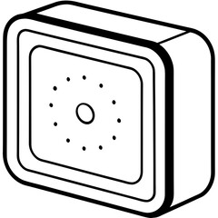 Echo Show Clock line art vector