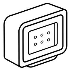 Echo Show Clock line art vector