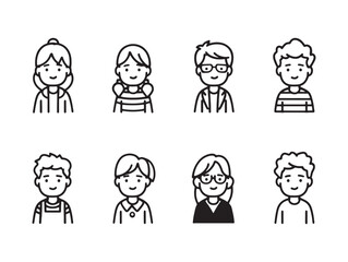 Fototapeta premium Youth Mentorship Simple Line Drawing