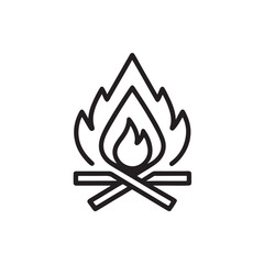 Volcano Fire Icon vector