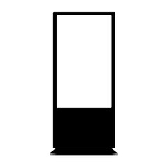 デジタルサイネージ 正面から見たベクターイラスト