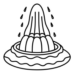 Fly Geyser line art vector