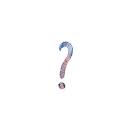 Watercolor Question Mark: Artistic Inquiry and Curiosity